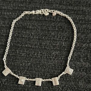 Retired Brighton Silver Tile Necklace